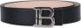 Balmain Zwarte Leren Herenriem met Zilveren B Logo Gesp Zwart Heren - Thumbnail 3