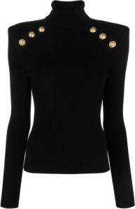 Balmain Zwarte Sweatshirts voor Dames Aw23 Zwart Dames