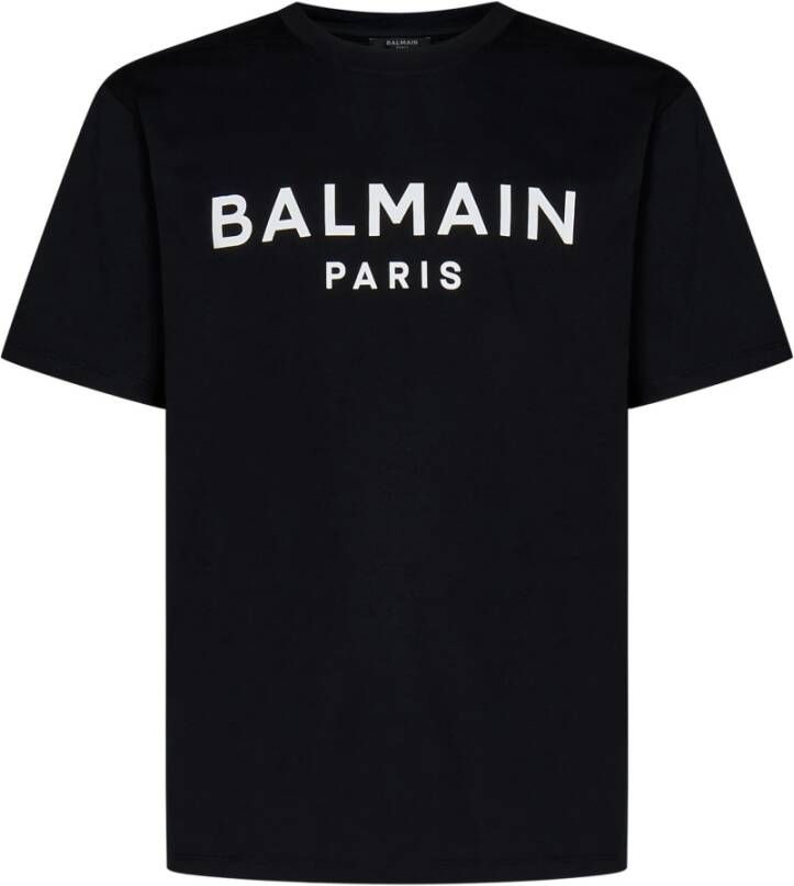 Balmain Zwarte T-shirts & Polos voor Heren Aw23 Zwart Heren