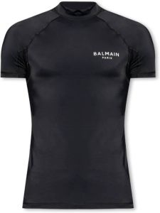 Balmain Zwem T-shirt Zwart Heren