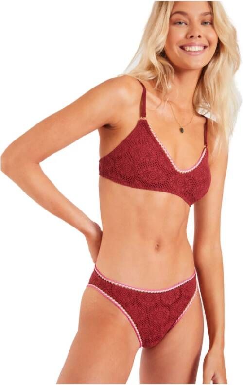 Banana moon Zwembroekje voor dames Breeda Crochet Rood Dames
