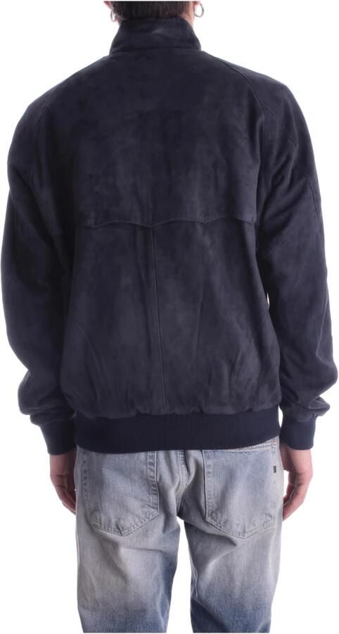 Baracuta Klassieke G9 Harrington Suede Jas Blue Heren