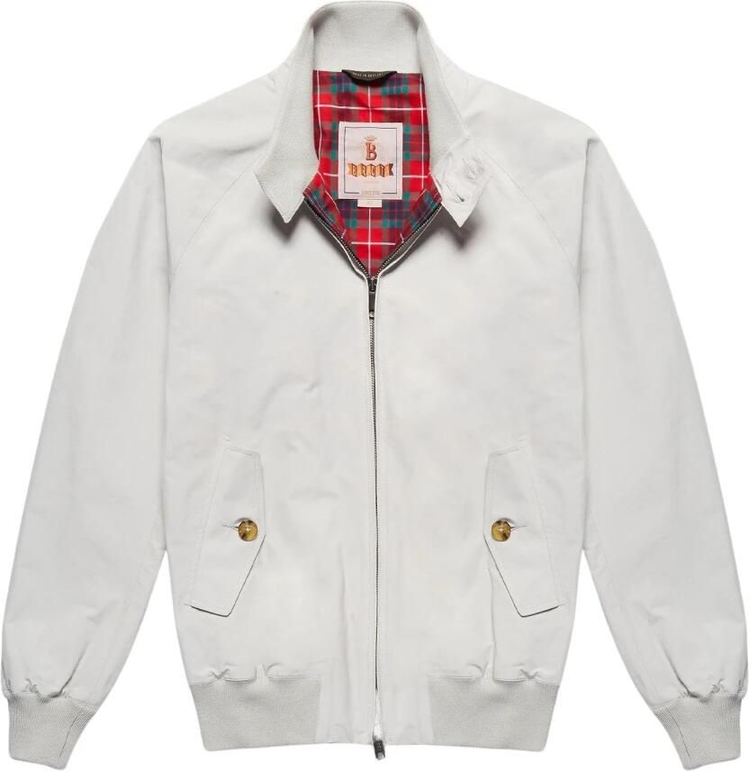Baracuta Natuurlijke Beige Tartan Bomberjack White Heren