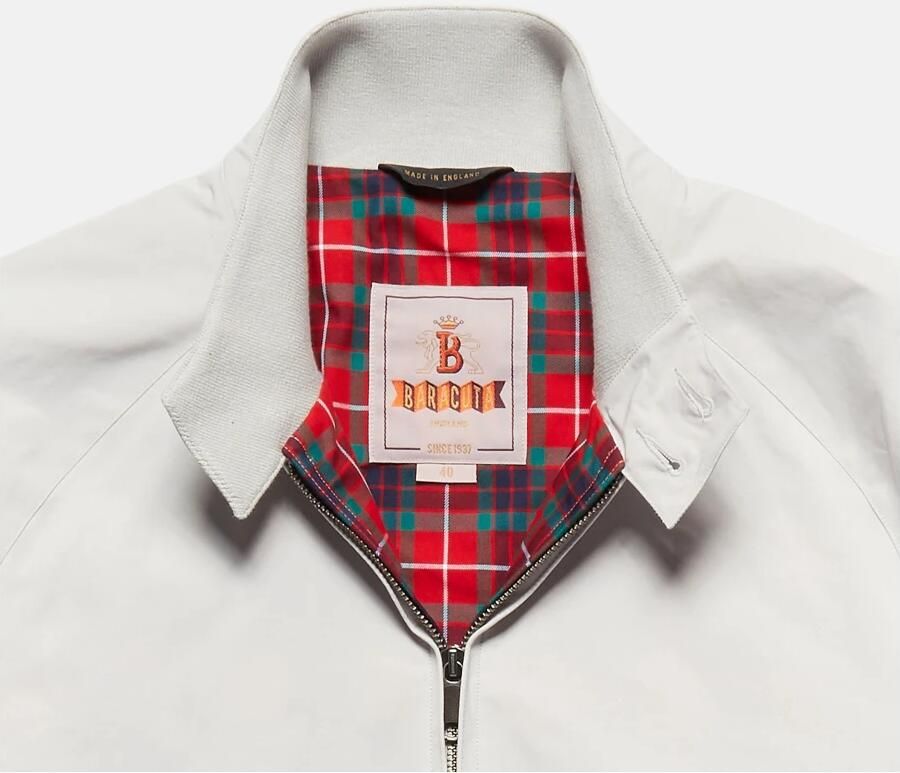 Baracuta Natuurlijke Beige Tartan Bomberjack White Heren - Foto 2