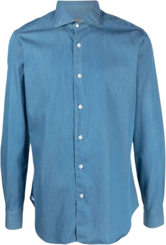 Barba Casual overhemd Blauw Heren