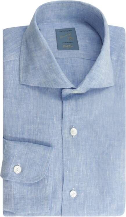 Barba Formal Shirts Blauw Heren