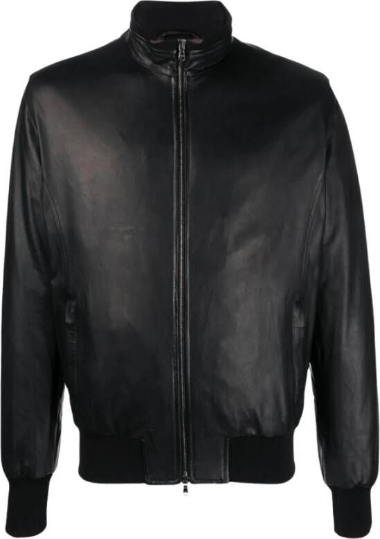 Barba Leather Jackets Zwart Heren