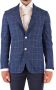 Barba Napoli Blazer Blauw Heren - Thumbnail 1