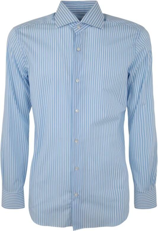 Barba Napoli Formal Shirts Blauw Heren