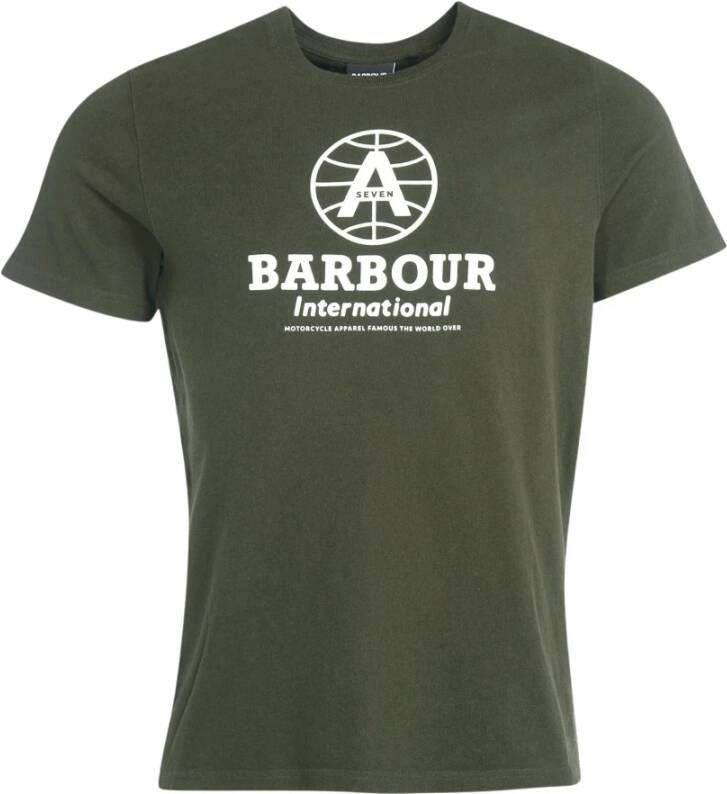 Barbour A7 Biker Grafisch T-shirt Groen Heren