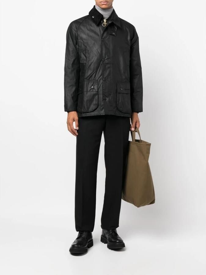 Barbour Zwarte Bedale Katoenen Waxjas Black Heren - Foto 9