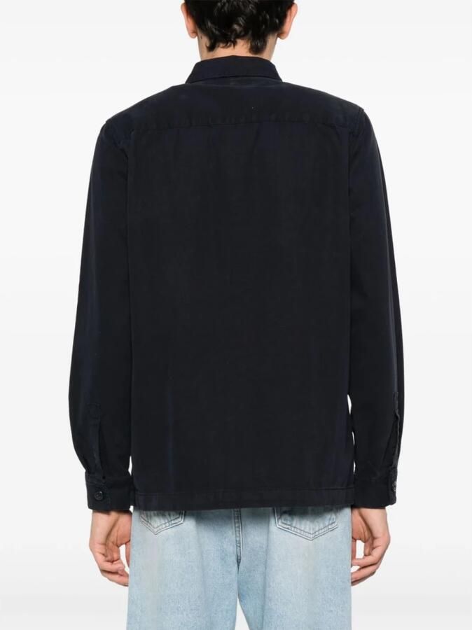 Barbour Klassiek Navy Gewassen Katoen Overshirt Black Heren - Foto 3