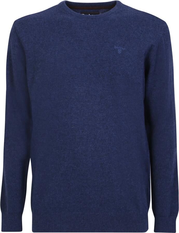 Barbour Essential Lamswollen Trui met Ronde Hals voor Heren Blauw Heren - Foto 5