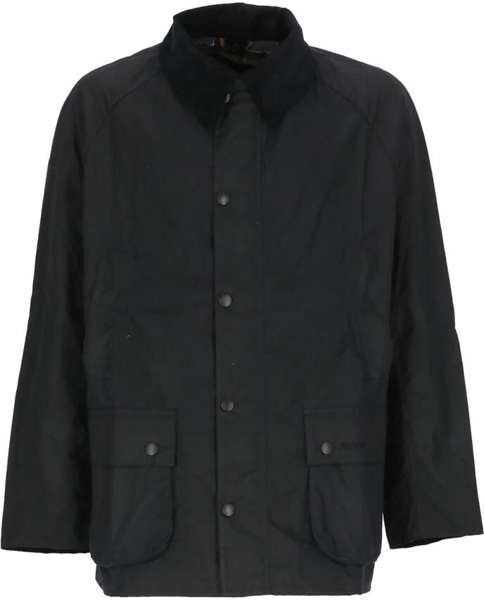 Barbour Blauwe Jassen met Logo en Voorsluiting Blue Heren - Foto 12