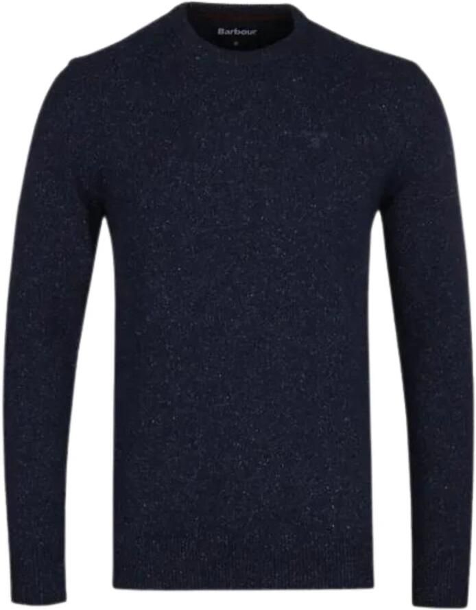 Barbour Blauwe Trui met Klassieke Ronde Hals en Opvallend Design Blue Heren - Foto 3