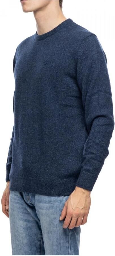 Barbour Blauwe Trui met Klassieke Ronde Hals en Opvallend Design Blue Heren - Foto 9