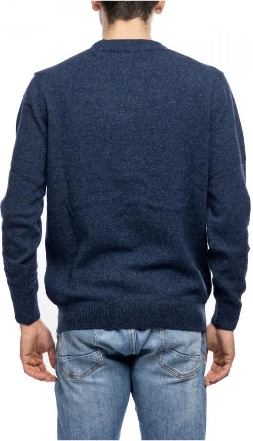 Barbour Blauwe Trui met Klassieke Ronde Hals en Opvallend Design Blue Heren - Foto 8