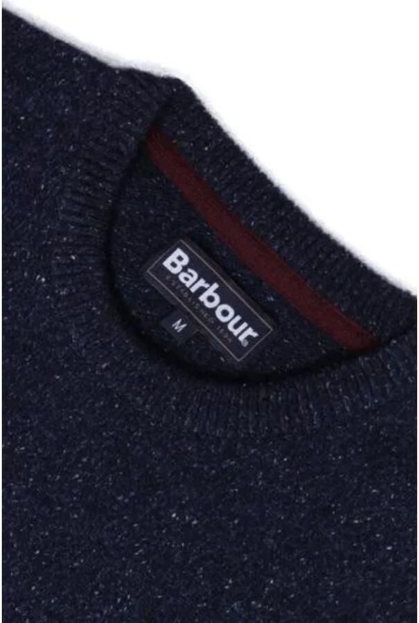 Barbour Blauwe Trui met Klassieke Ronde Hals en Opvallend Design Blue Heren - Foto 5