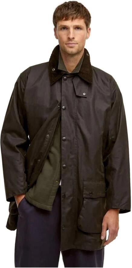 Barbour Klassieke Northumbria Gewaxte Jas Groen Green Heren - Foto 5