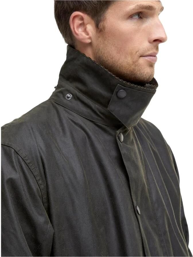 Barbour Klassieke Northumbria Gewaxte Jas Groen Green Heren - Foto 7