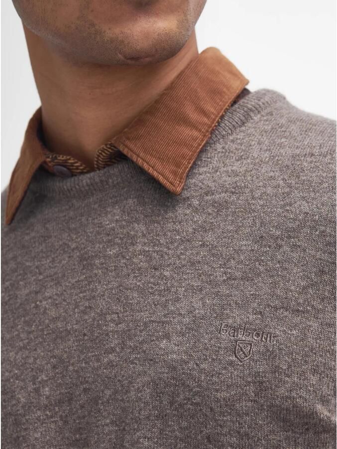 Barbour Essential Crew Neck Sweaters Gray Heren - Foto 2