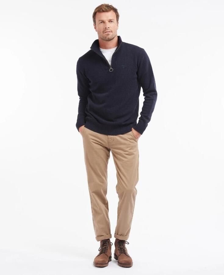 Barbour Zachte lamswollen trui met funnel neck Blauw Heren - Foto 5
