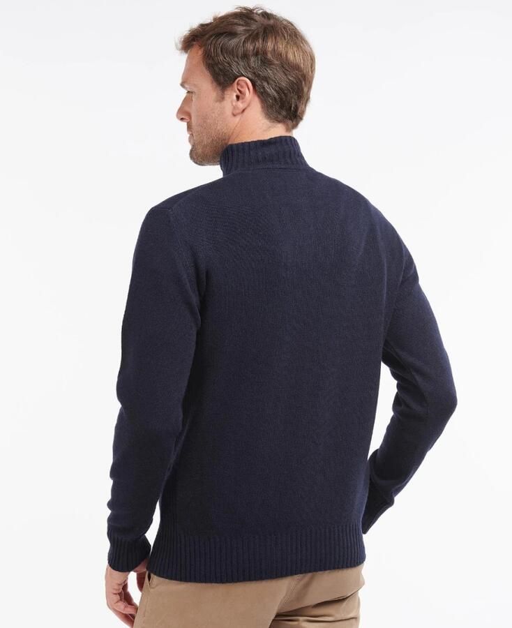 Barbour Zachte lamswollen trui met funnel neck Blauw Heren