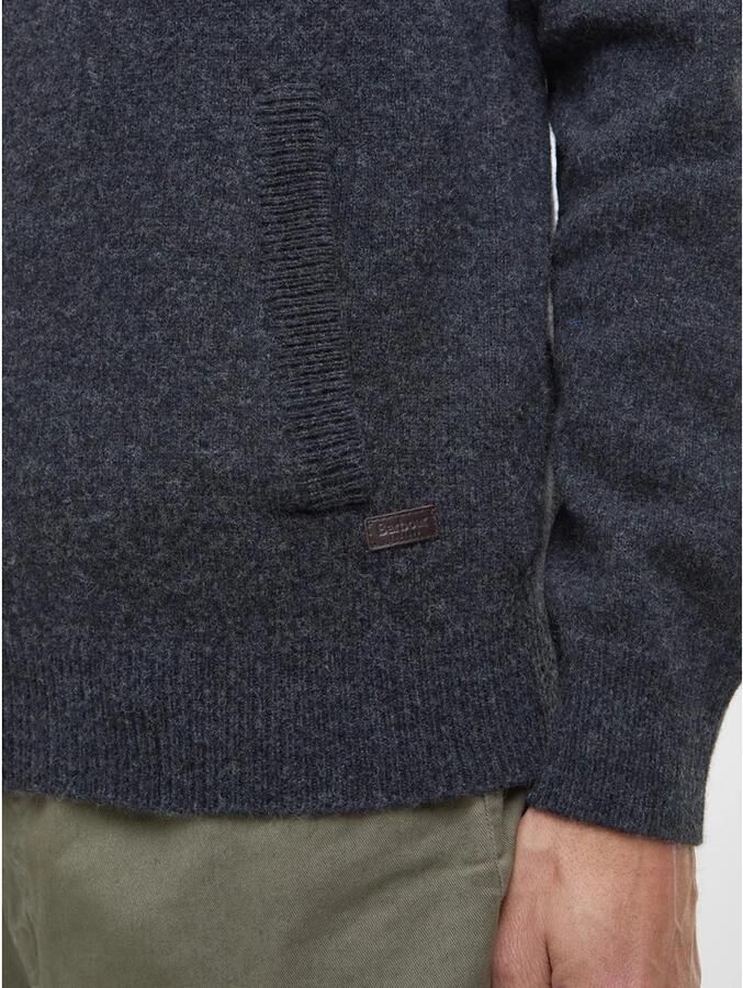 Barbour Grofgebreide wollen trui met Alcantara patches en custom borduursel Gray Heren - Foto 3