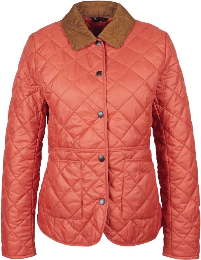Barbour Gewatteerde Deveron Jas Blijf warm en elegant Red Dames