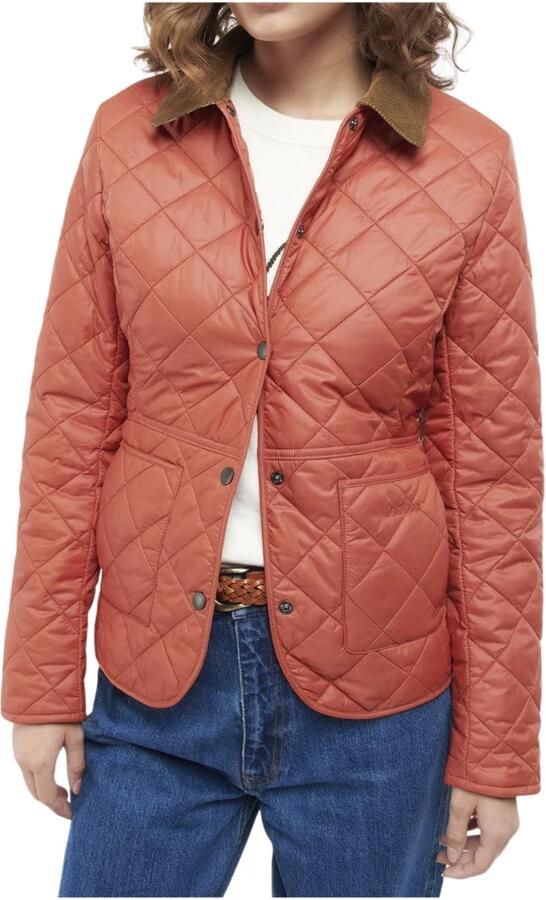 Barbour Gewatteerde Deveron Jas Blijf warm en elegant Red Dames - Foto 2