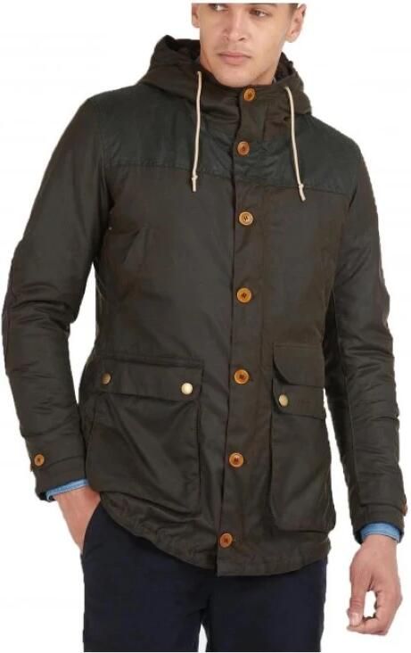 Barbour Eigentijdse getailleerde gewaxte katoenen parka Green Heren - Foto 2