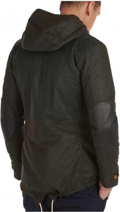 Barbour Eigentijdse getailleerde gewaxte katoenen parka Green Heren - Foto 3