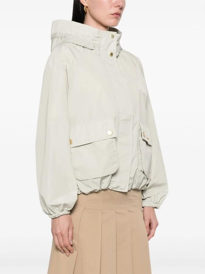 Barbour Grijze Jack met Trekkoord Capuchon Gray Dames