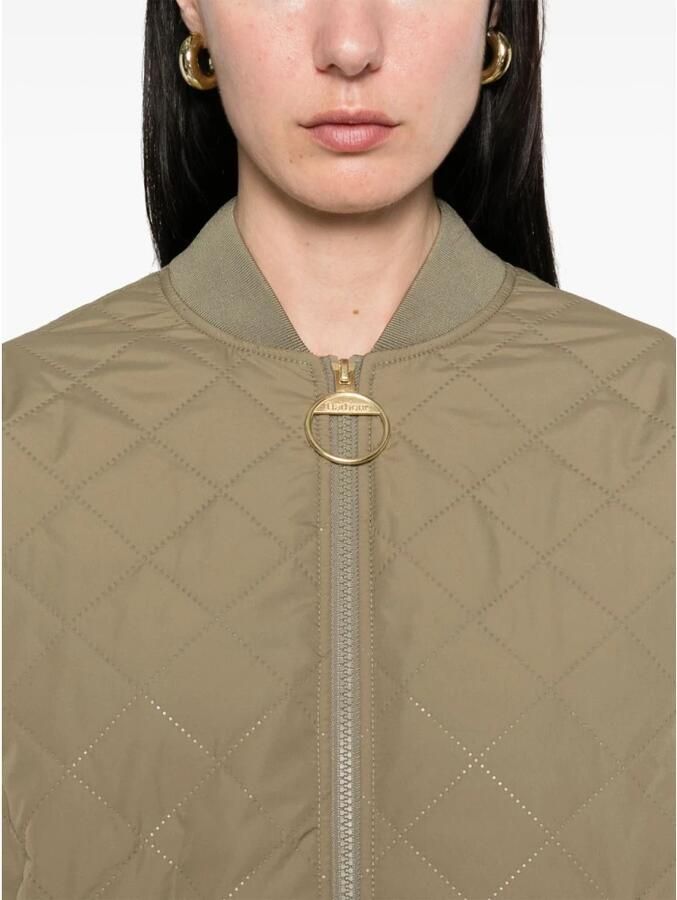 Barbour Groene Bomberjack met ritssluiting Green Dames