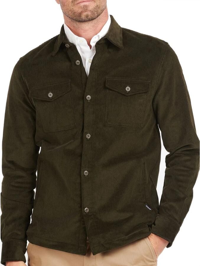 Barbour Groene Cord Overshirt Jas Stijlvol Verfijnd Green Heren - Foto 3