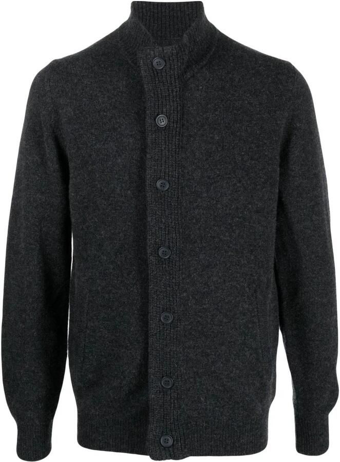 Barbour Grofgebreide wollen trui met Alcantara patches en custom borduursel Gray Heren - Foto 7
