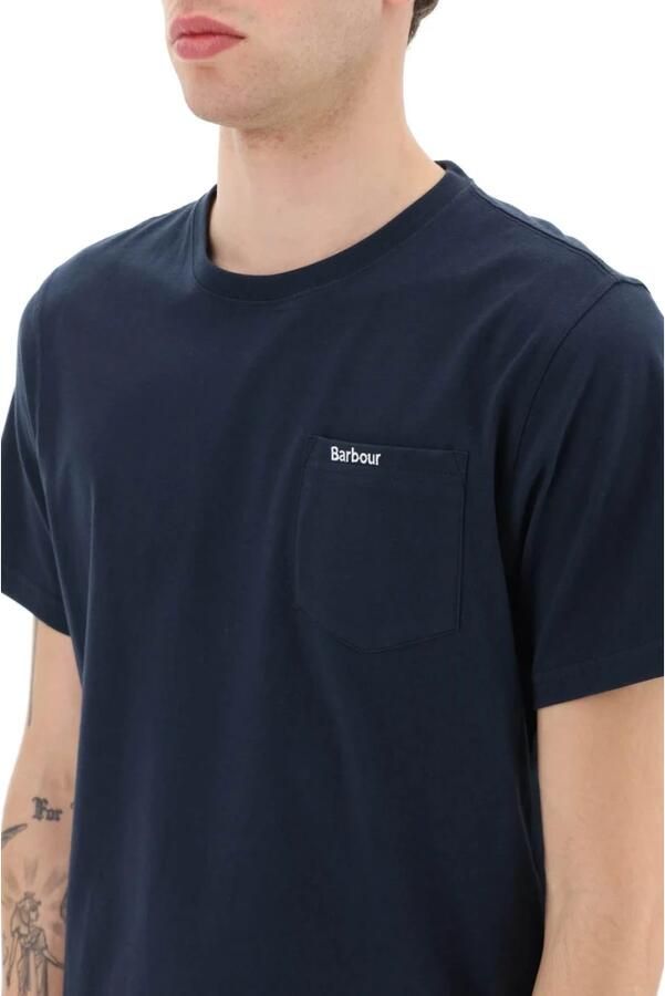 Barbour Klassiek T-shirt met borstzak Blue Heren