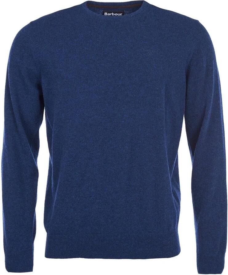 Barbour Essential Lamswollen Trui met Ronde Hals voor Heren Blauw Heren