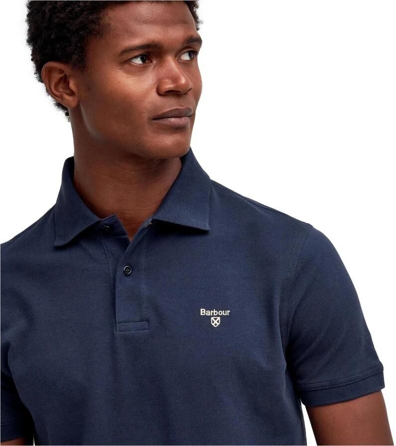 Barbour Lichtgewicht Polo Sports in New Navy Blue Heren - Foto 2