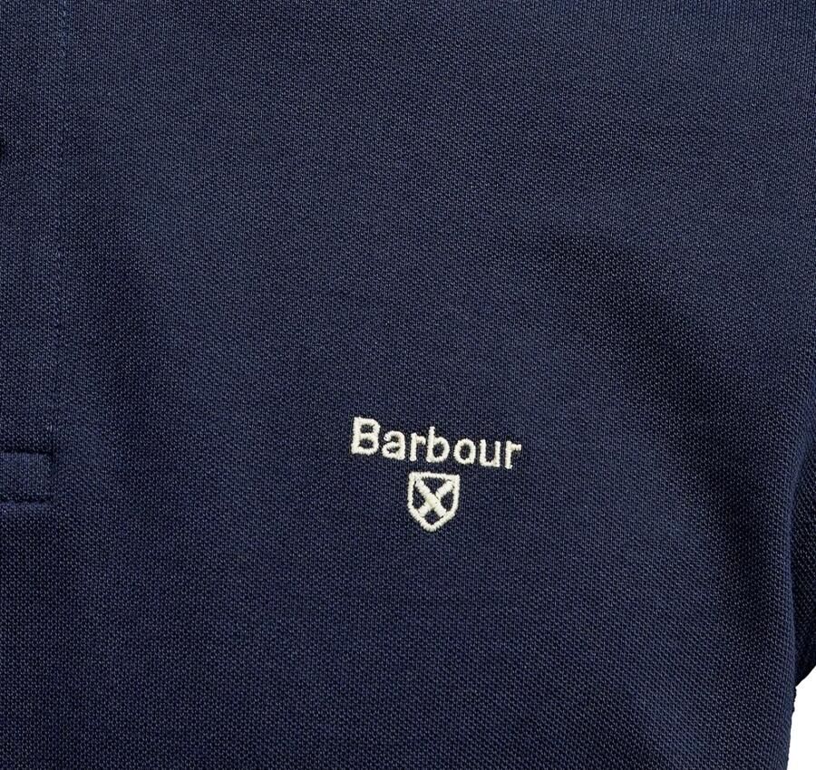Barbour Lichtgewicht Polo Sports in New Navy Blue Heren