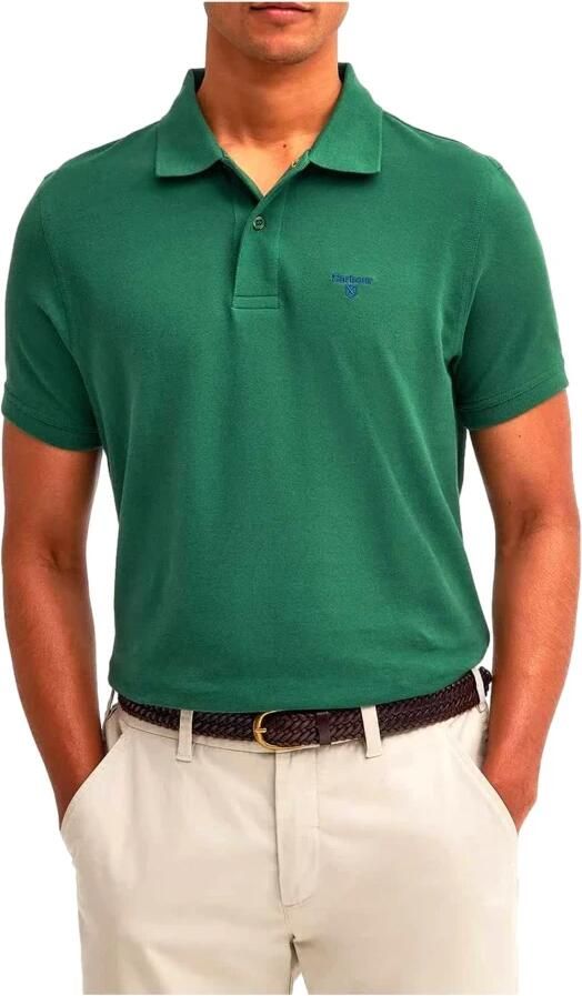 Barbour Lichtgewicht Sport Polo Shirt Green Heren