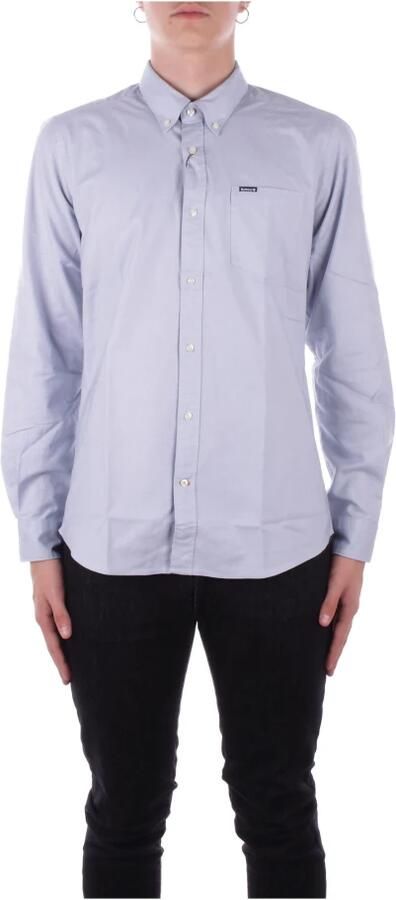 Barbour Logo Front Button Shirt Blue Heren - Foto 6