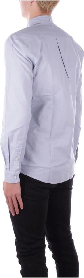 Barbour Logo Front Button Shirt Blue Heren - Foto 3