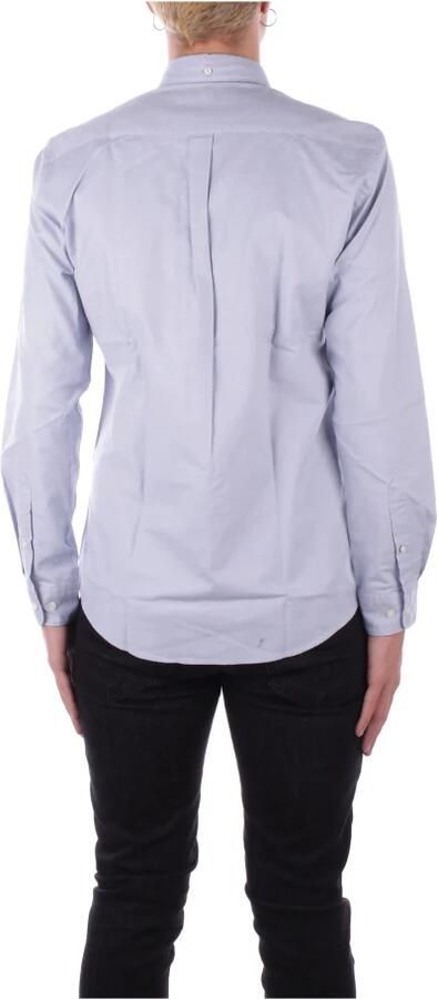 Barbour Logo Front Button Shirt Blue Heren