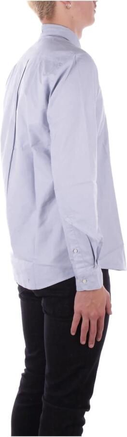 Barbour Logo Front Button Shirt Blue Heren - Foto 5