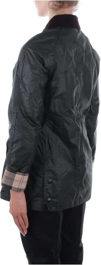 Barbour Zwarte Gewaxte Jas met Klassieke Kraag Black Dames - Foto 7