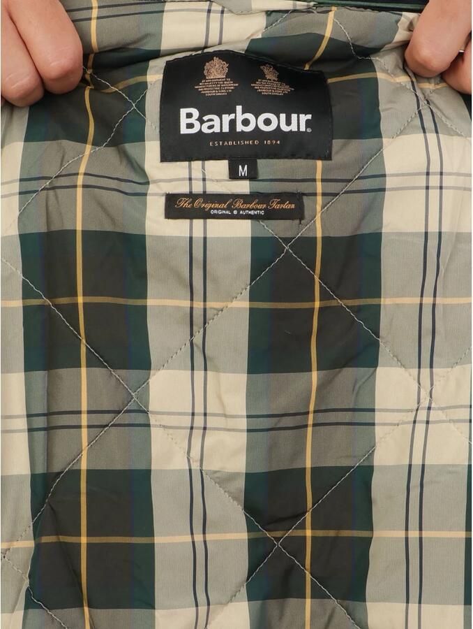 Barbour Lange Zwarte Herenjas met Afneembare Capuchon Black Heren