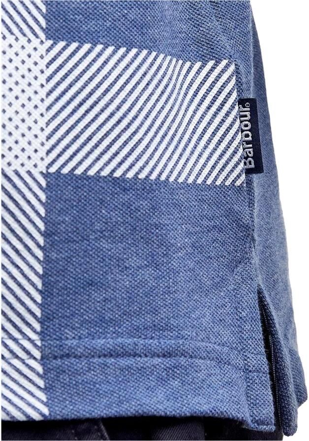 Barbour Oversized Tartan Polo Shirt in Chambray Blue Heren - Foto 3