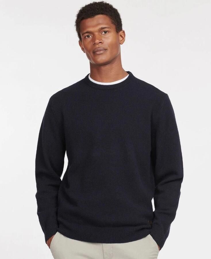 Barbour Blauwe Logo Front Sweater Blue Heren