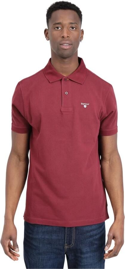 Barbour Polo Shirt Tartan Pique Polo Red Heren - Foto 7